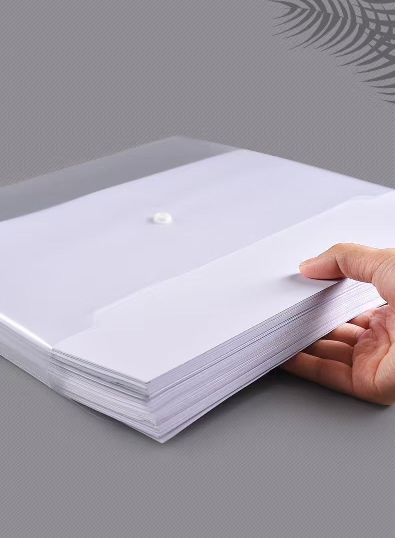 10 Pack 5 Color Envelopes, File Folders Clear Document Folders File Envelopes with Label Pocket A4 Size - Image 4
