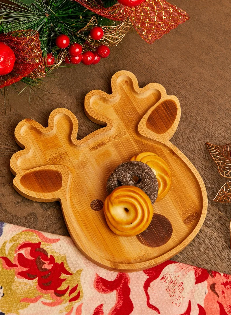 Sass & Belle Reindeer Bamboo Shaped Plate