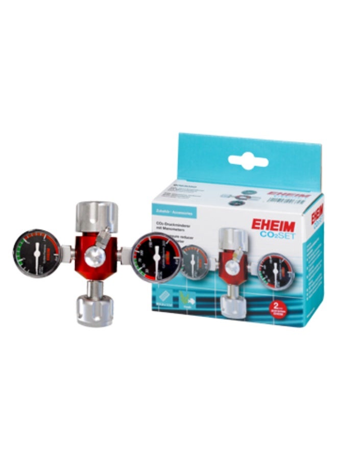 EHEIM مخفض ضغط EHEIM CO2 مع مانومترات لزجاجة قابلة لإعادة الاستخدام - Image 1