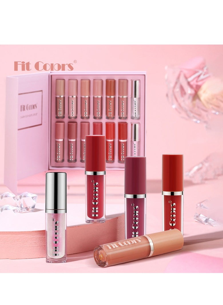 Fit Colors 14 color lip gloss gift set, matte non-stick lip gloss, lip oil, lipstick  - Image 2