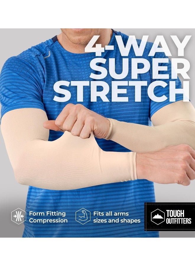 Tough Outdoors Tough Outdoors Sun Protection Sleeves - UV Arm Sleeves for Men and Women - Golf Cooling Arm Sleeves - Baseball Sun Sleeves  - Image 4