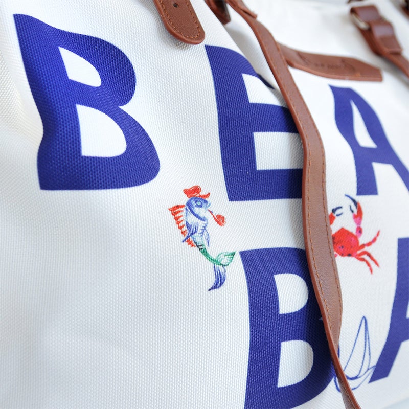 Anemoss Women's Beach Tote Bag, Waterproof Sandproof Hand Bags, Lightweight Fashionable Shoulder Bag, Large Capacity, Beach Design Bag for Picnic Shopping, Gifts for Women and Girls - Image 4