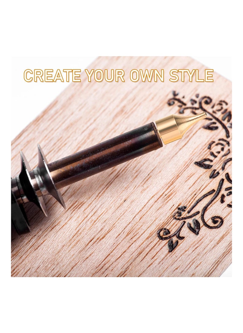 KASTWAVE 28 Pieces Wood Burning Tip Set Including Letter Number Symbol Wood Burning Tip Wood Burning Alphabet Tips Alphabet Number Template for DIY Embossing and Carving Crafts Wood Burning  - Image 5