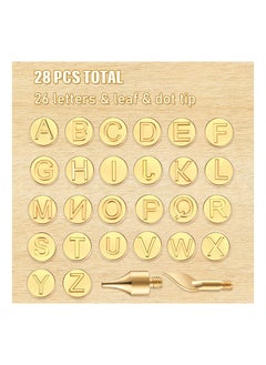 KASTWAVE 28 Pieces Wood Burning Tip Set Including Letter Number Symbol Wood Burning Tip Wood Burning Alphabet Tips Alphabet Number Template for DIY Embossing and Carving Crafts Wood Burning  - Image 4