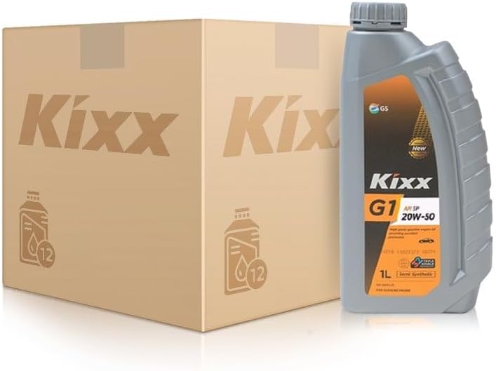 Kixx G1 Engine Oil 20W50 API SP Semi-Synthetic - Carton of 12 (1 Liter Each) - Image 1