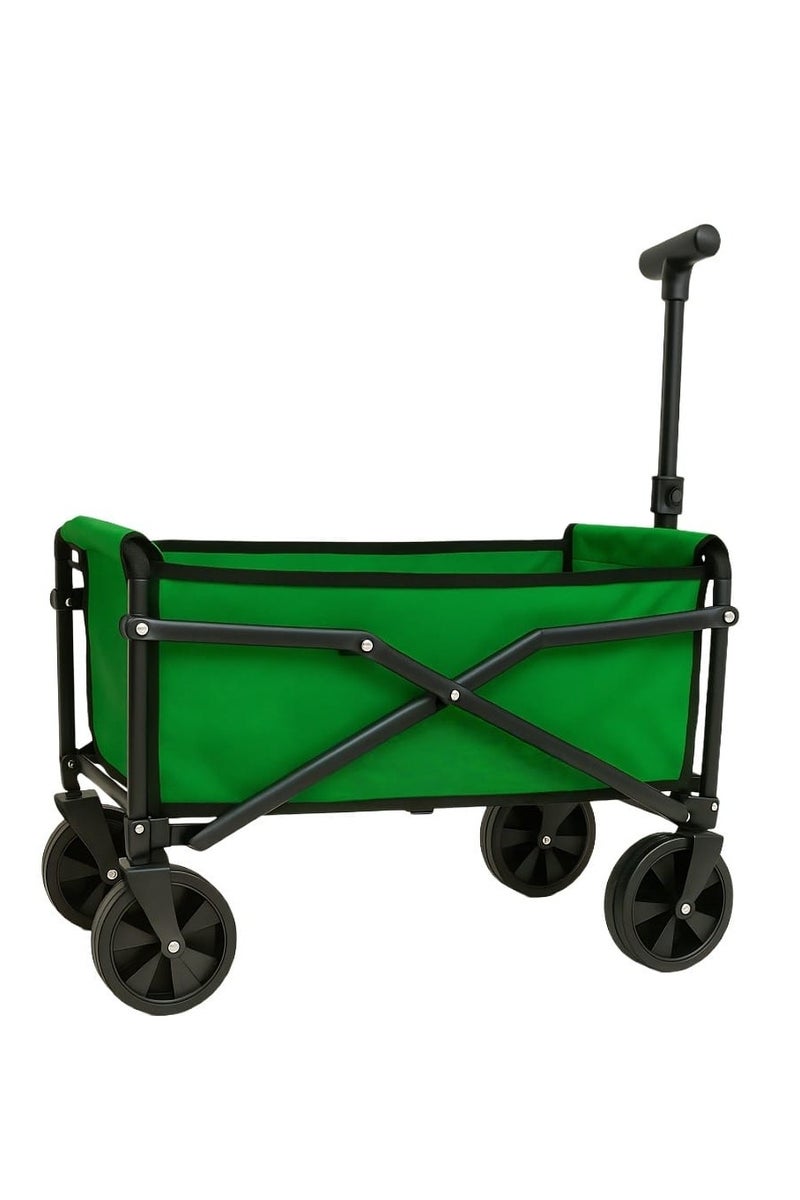 القادة عربة خدمات قابلة للطي سعة 145 لترًا، عربة خضراء متينة مزودة بعجلات لجميع أنواع التضاريس، مناسبة للشاطئ والحديقة والتخييم، عربة خارجية قابلة للطي محمولة، 59 × 33 × 45 سم - Image 1