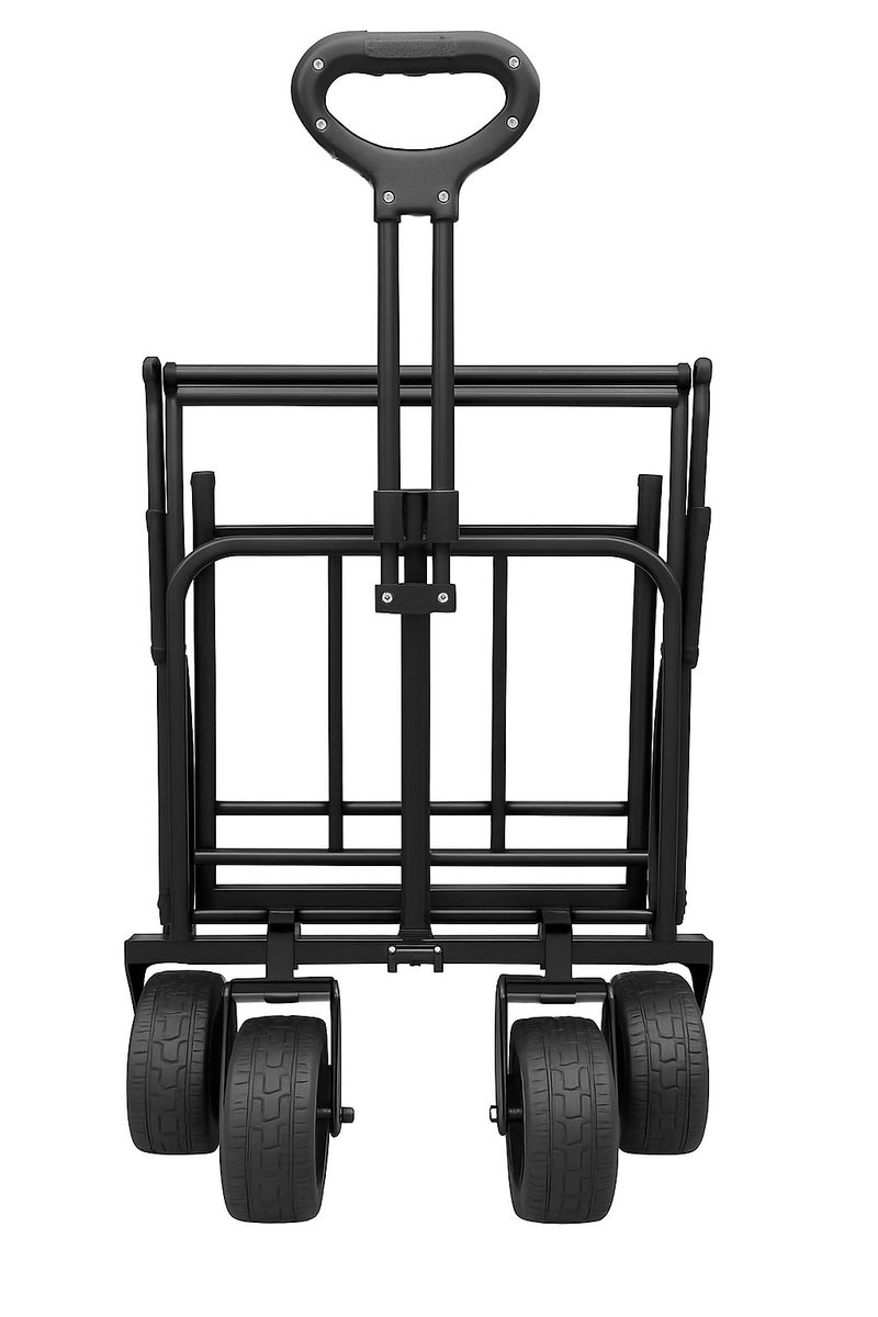 القادة عربة خدمات قابلة للطي سعة 145 لترًا، عربة خضراء متينة مزودة بعجلات لجميع أنواع التضاريس، مناسبة للشاطئ والحديقة والتخييم، عربة خارجية قابلة للطي محمولة، 59 × 33 × 45 سم - Image 4