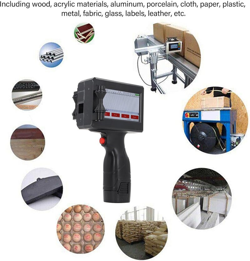 Handheld Inkjet Printer with 4.3 Inch Touch Screen - 600dpi High Resolution, Adjustable Height 0.08-0.5 Inch for QR Code Barcode Date Serial Printing - Image 2
