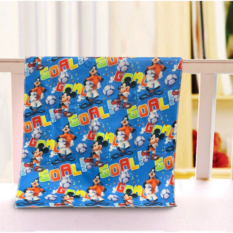 Sassoon Polyester Mickey Mouse Printed Washable and Waterproof Large Size Dry Sheet/Bed Protector for Kids- Multi Colored (100 x 140 cm) - Image 1