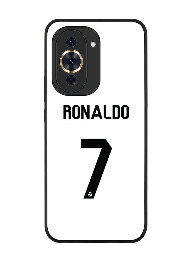 Stylizedd Rugged Black edge case for Huawei nova 10 4G Slim fit Soft Case Flexible Rubber Edges Anti Drop TPU Gel Thin Cover -  Ronaldo Real Jersey - Image 1