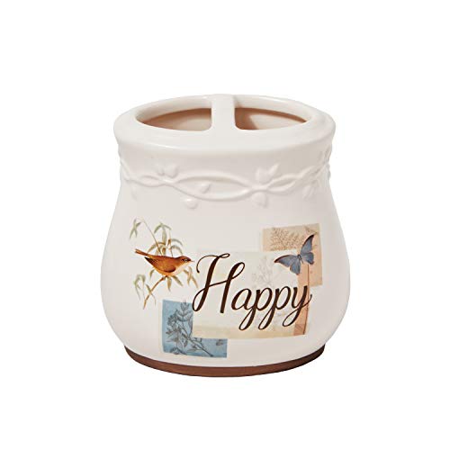 SKL Home by Saturday Knight Ltd. New Hope Toothbrush Holder, Cream - Image 1