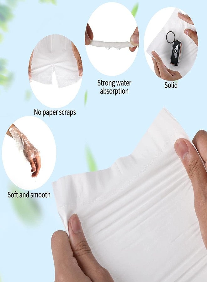 Calitate24 200 Pieces Disposable Face Towel Cotton Tissue Soft Dry Wipes For Women,Simple Cleaning Facial Tissues Dry Wet Dual Portable Use For Sensitive Skin & Baby & Makeup Remover & Personal Care - Image 4