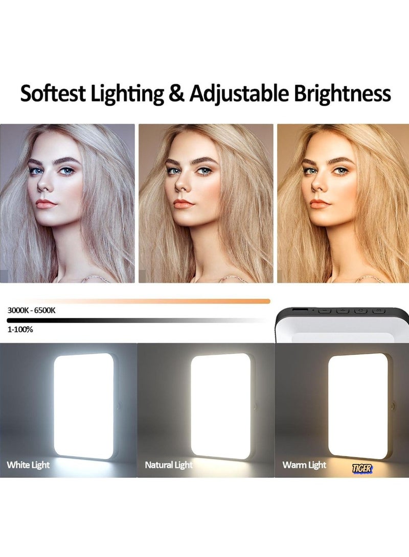 TIGER New LED Selfie Light – 60 LED 2200mAh Rechargeable Cell Phone Fill Light, 7 Modes, 10-Level Brightness, Portable Clip-on Light for Phones, Perfect for Selfies, Videos & Vlogging - Image 2