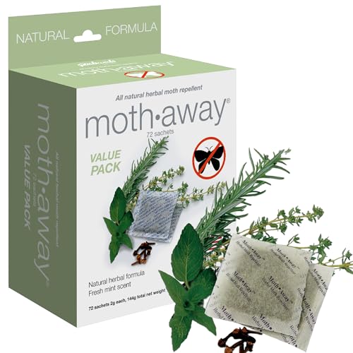 Richards Homewares Moth Away Sachets – 72-Pack Value Bundle, Natural Herbal Moth Repellent, Non-Toxic & Chemical-Free, Fresh Scent for Closets, Drawers & Storage – Made in USA - Image 1