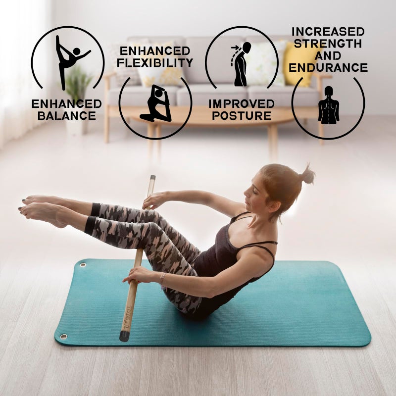 RitFit 5ft Natural Bamboo Yoga Stick, Exercise Stick, Stretching Stick, Versatile Tool for Yoga Practice, Stretching, Flexibility - Image 4
