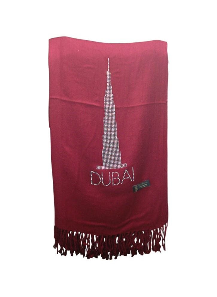Antique Museum - Handmade Pashmina shawl Stone Work  Burj Khalifa Mixed Color -VAP01 - Image 1