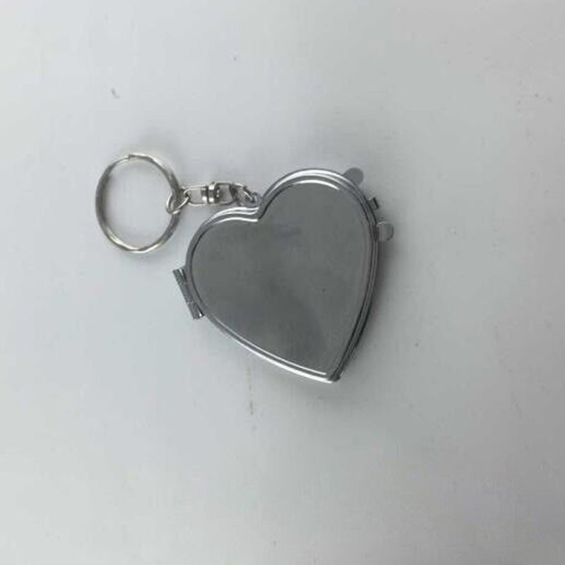 Japanese And Korean Creative Portable Double-Sided Folding Small Mirror Logo Fixed Makeup Mirror Plus Logo Jewelry Diy Keychain - Image 1