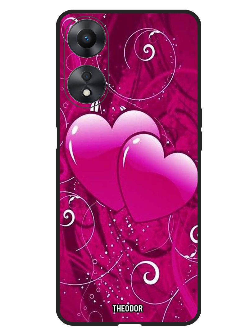 Theodor Protective Case Anti Scratch Shock Proof Bumper Cover For Oppo F23 5G Two Heart - Image 1