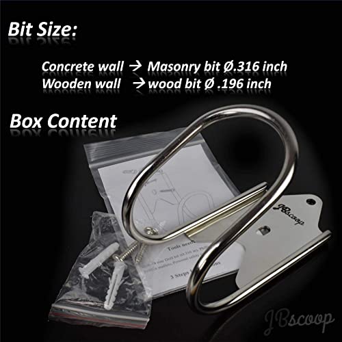 JBscoop Garden Hose Holder, Garden Hose Hanger Wall Mount for Water Hose, Extension Cords, Air Compressor Hose, Heavy Duty & Rust Proof Set of 1 - Image 3
