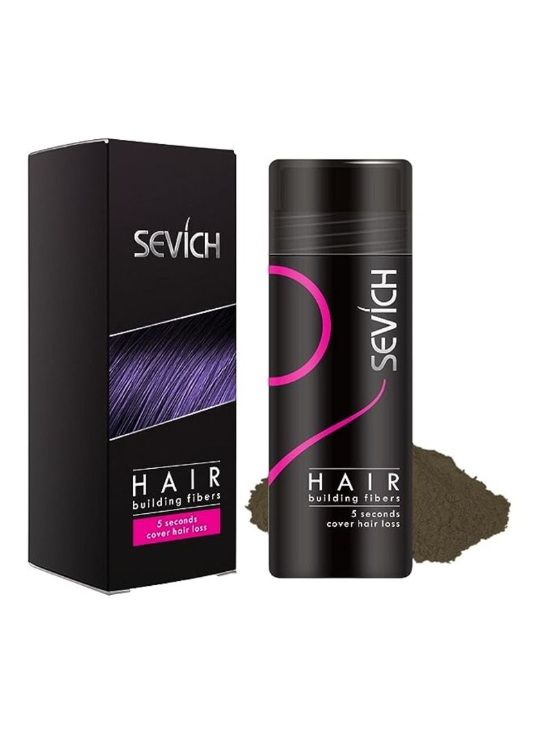 Sevich Hair Building Fibers with 5-Seconds Cover Hair Loss Dark Brown 25grams - Image 1