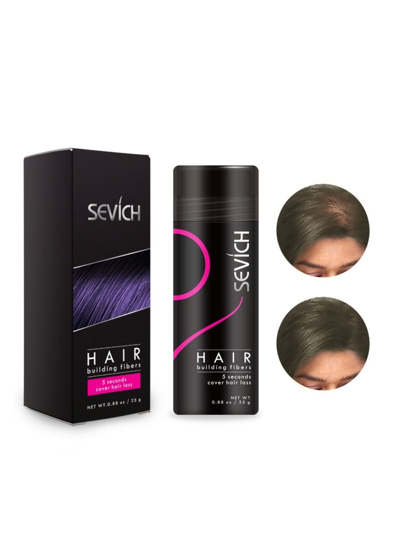 Sevich Hair Building Fibers with 5-Seconds Cover Hair Loss Dark Brown 25grams - Image 2