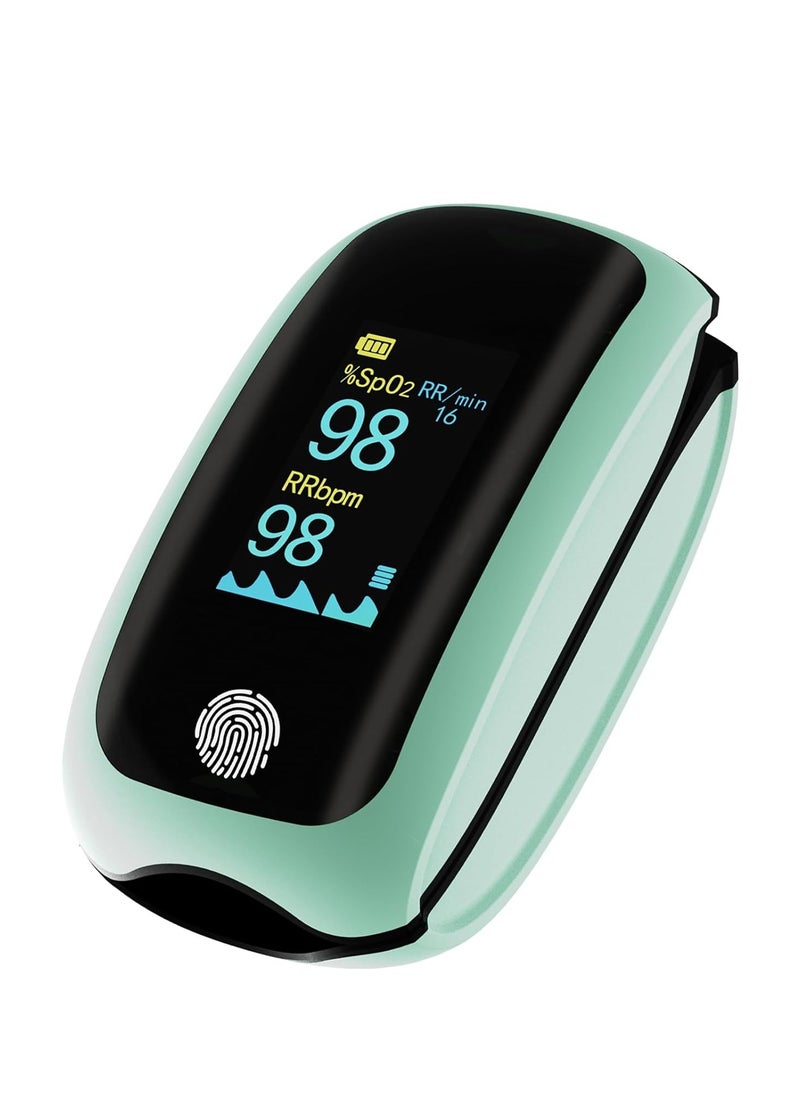 Furtey - Pulse Oximeter Fingertip, Pulse Oximeter Rechargeable, Pulse Oximeter with Rechargeable, Fingertip Blood Oxygen Saturation Monitor Rechargeable, for Home Outdoor Sports Wide Use (Blue) - Image 1