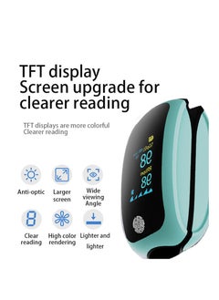 Furtey Pulse Oximeter Fingertip, Pulse Oximeter Rechargeable, Pulse Oximeter with Rechargeable, Fingertip Blood Oxygen Saturation Monitor Rechargeable, for Home Outdoor Sports Wide Use (Blue)  - Image 2