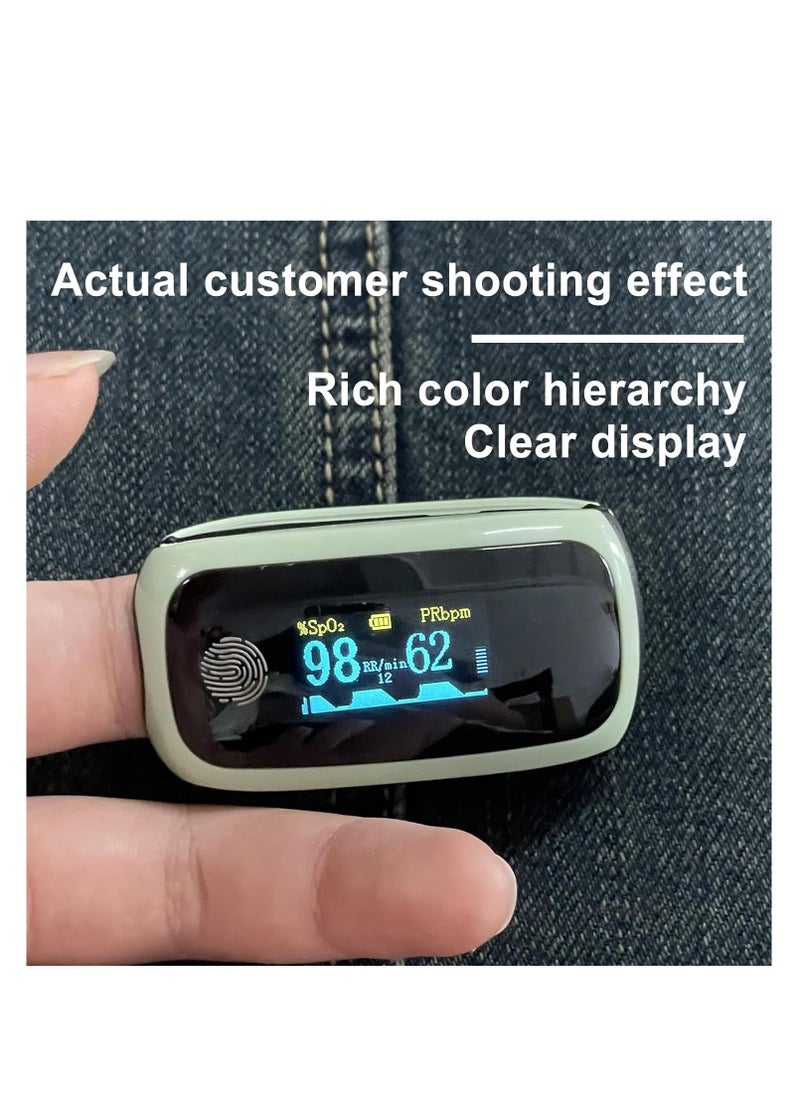 Furtey - Pulse Oximeter Fingertip, Pulse Oximeter Rechargeable, Pulse Oximeter with Rechargeable, Fingertip Blood Oxygen Saturation Monitor Rechargeable, for Home Outdoor Sports Wide Use (Blue) - Image 1