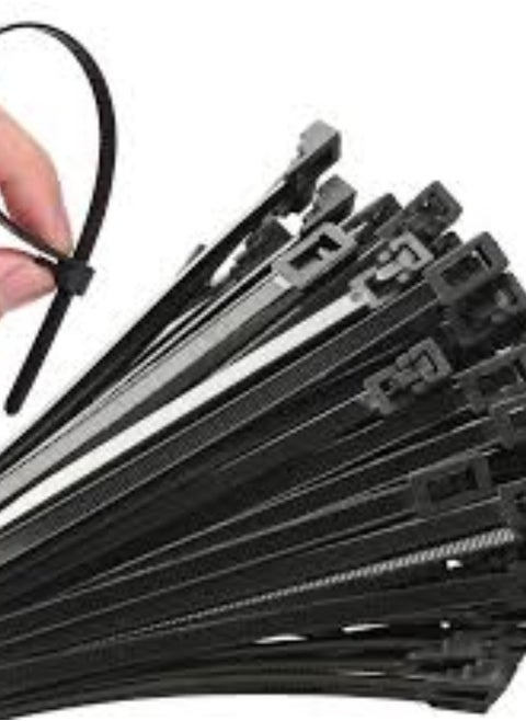 KNP Black Multi Purpose Nylon Cable Ties are Versatile Fastening Tools Used for Organizing and Securing Cables Wires and Other Items.