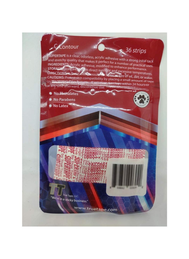 SUPERTAPE Double Sided lace Hairpiece Wig Toupee Tape，C Contour 36 Strips，Multi-week Wear Adhesive Tape - Image 3