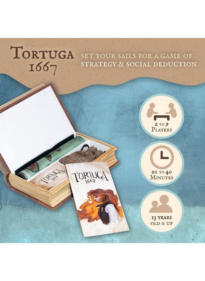 Facade Games - Tortuga 1667 Board Game Treasure Plunder Game Of Cards Strategy Deceit And Luck For 2 9 Players - Image 1