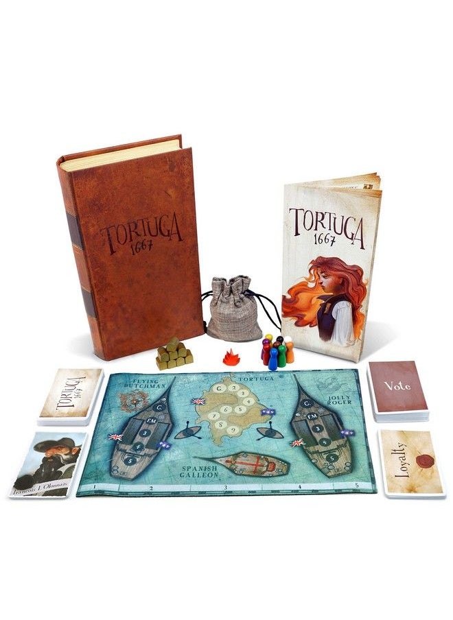 Facade Games - Tortuga 1667 Board Game Treasure Plunder Game Of Cards Strategy Deceit And Luck For 2 9 Players - Image 1