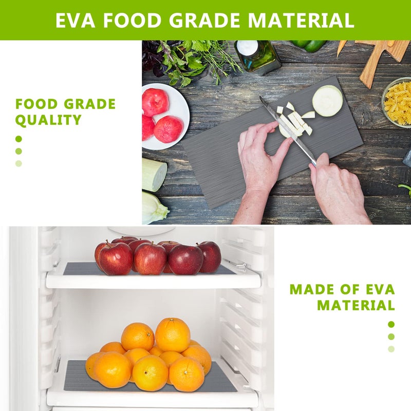 Anze Drawer and Shelf Liner, Shelf Liner Grey Non Adhesive Refrigerator Mats Washable, No Odor Plastic Pantry Liners Wire Shelf Paper Drawer Liner for Cupboard Kitchen - Image 5