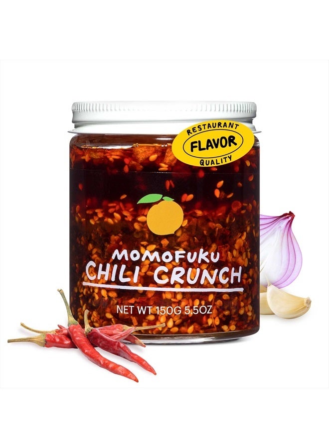 Momofuku Chili Crunch by David Chang, (5.5 Ounces), Chili Oil with Crunchy Garlic and Shallots, Spicy Chili Crisp - Image 1