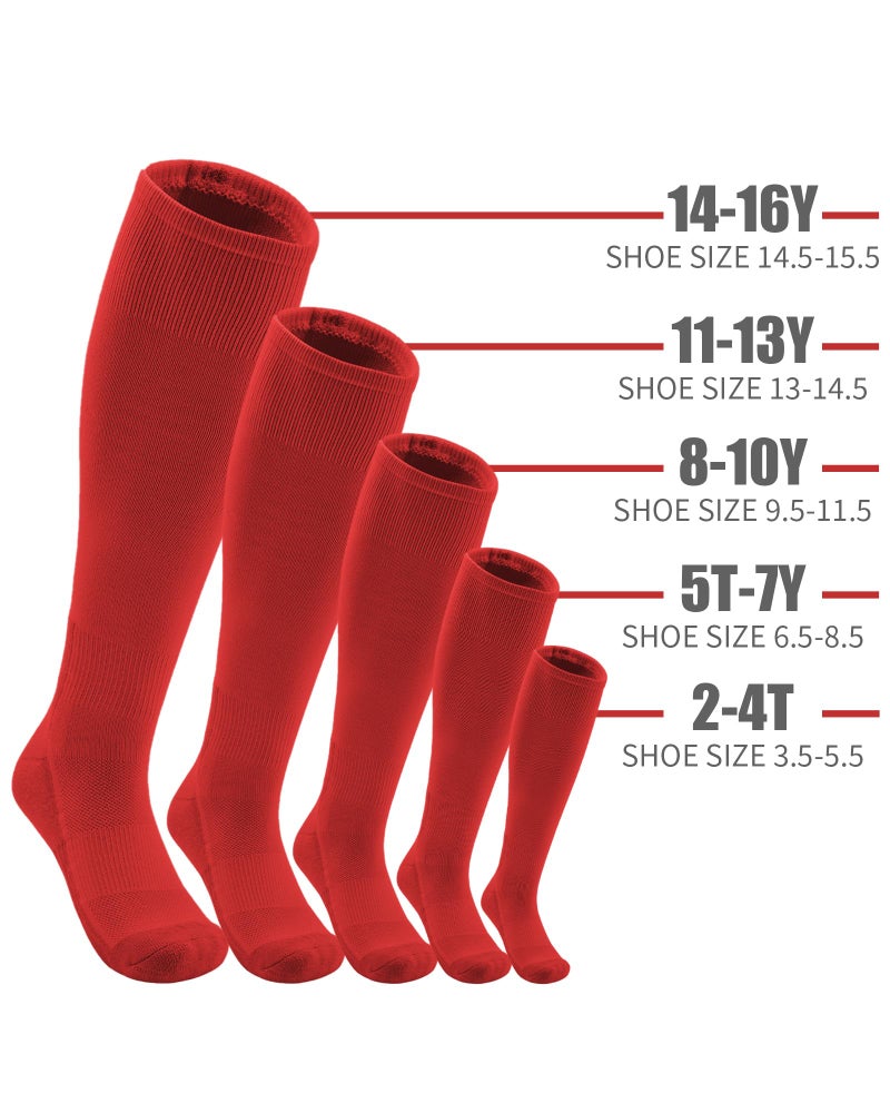 QBK Toddler Baseball Socks And Belt Youth Softball Tee Ball Combo Set for Boy Girl (2 Pairs of Socks & 1 Belt)(RED,2-4T) - Image 4