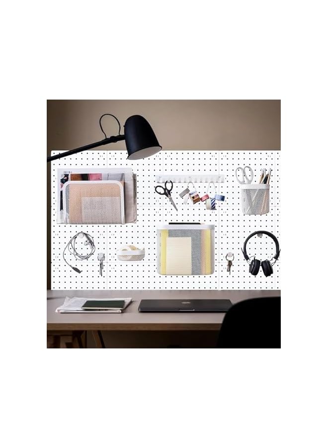 promass Pegboard Wall Organizer Panels, White Pegboard Wall Mount for Craft Room, Garage, Kitchen, Living Room, Bathroom, and Study Room, Peg Boards for Walls Easy to Install - Image 5