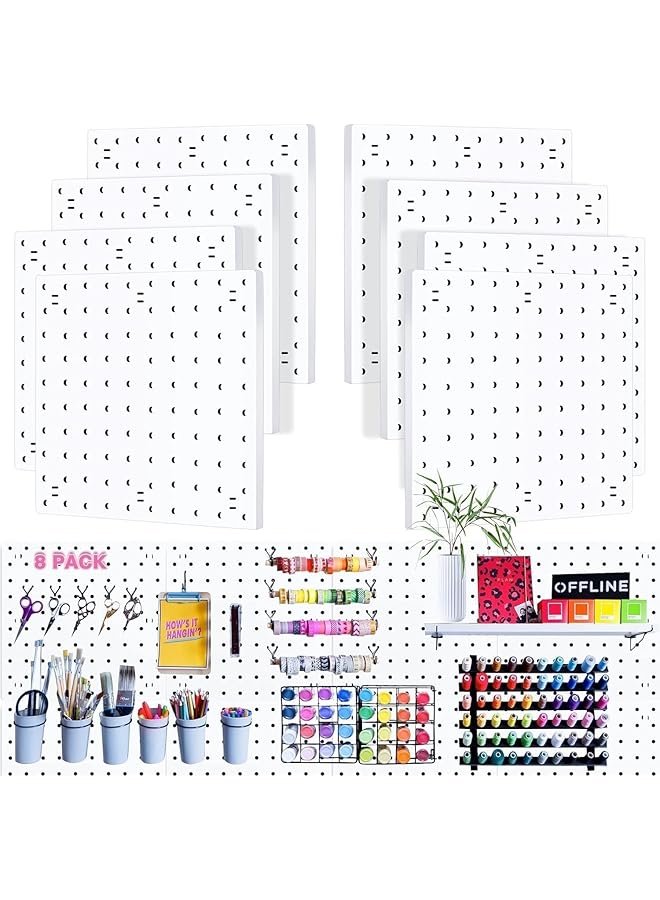 promass Pegboard Wall Organizer Panels, White Pegboard Wall Mount for Craft Room, Garage, Kitchen, Living Room, Bathroom, and Study Room, Peg Boards for Walls Easy to Install - Image 1