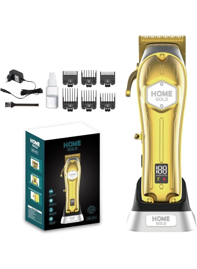 HOME GOLD HG-011 Professional Hair Clipper & Shaver – Adjustable Blade Carbon Steel Cutter LCD Display - Image 4