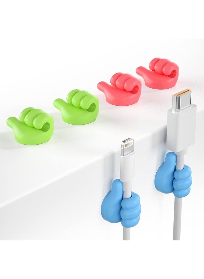 40-Color Silicone Thumb Wall Hooks – Self-Adhesive Multifunction Cable & Key Organizer Clips for Bathroom, Kitchen, Desk, Car, or Office - Image 2