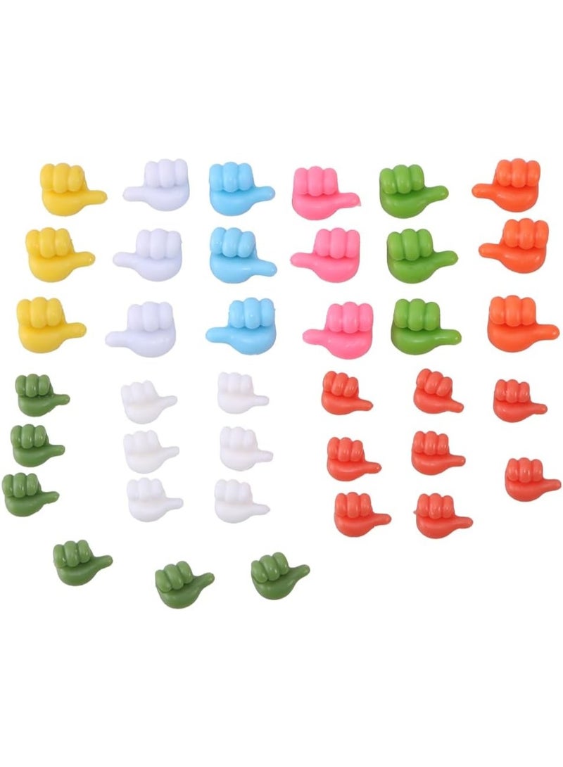 40-Color Silicone Thumb Wall Hooks – Self-Adhesive Multifunction Cable & Key Organizer Clips for Bathroom, Kitchen, Desk, Car, or Office - Image 3