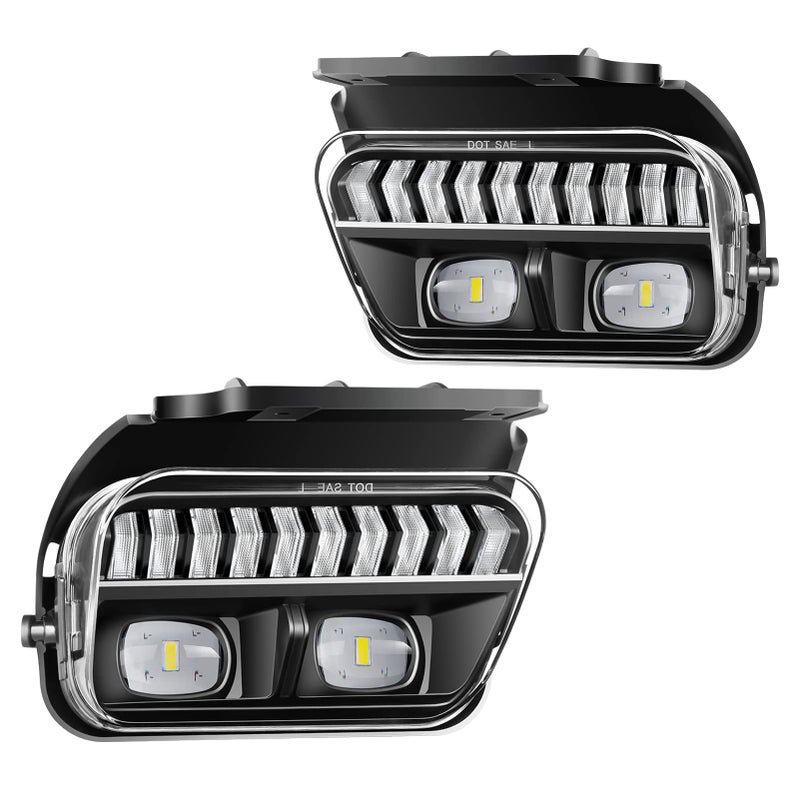 OKSIWA LED Fog Lights with Day Running Light for Chevy Silverado 2003-2006 All Models,Avalanche 2002-2006,White DRL, Amber Turn Signal, Pickup Truck Driving Fog Lamps, Clear Lens - Image 1