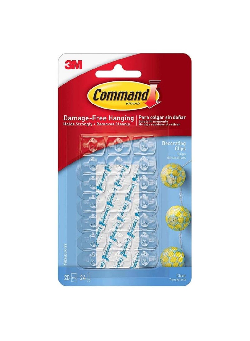 Scotch  3M Command Large Clear Decorating Clips W/ Strips Holiday Pack