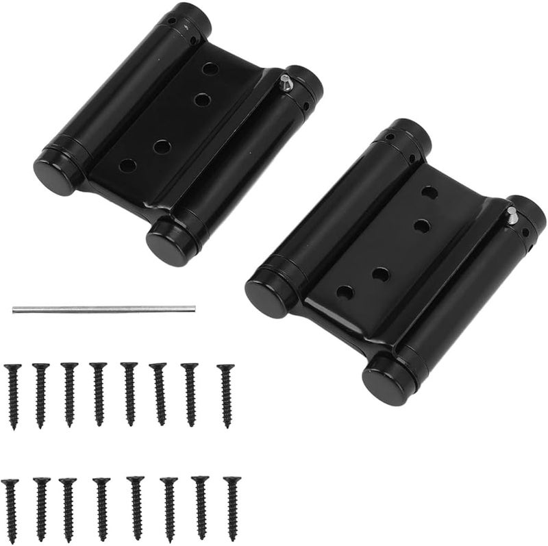 مفصلة باب فولاذية مقاومة للصدأ ذات طلاء أسود، تعمل بنظام الزنبرك المزدوج، تغلق تلقائياً وتأتي مع أداة ضبط. - Image 4