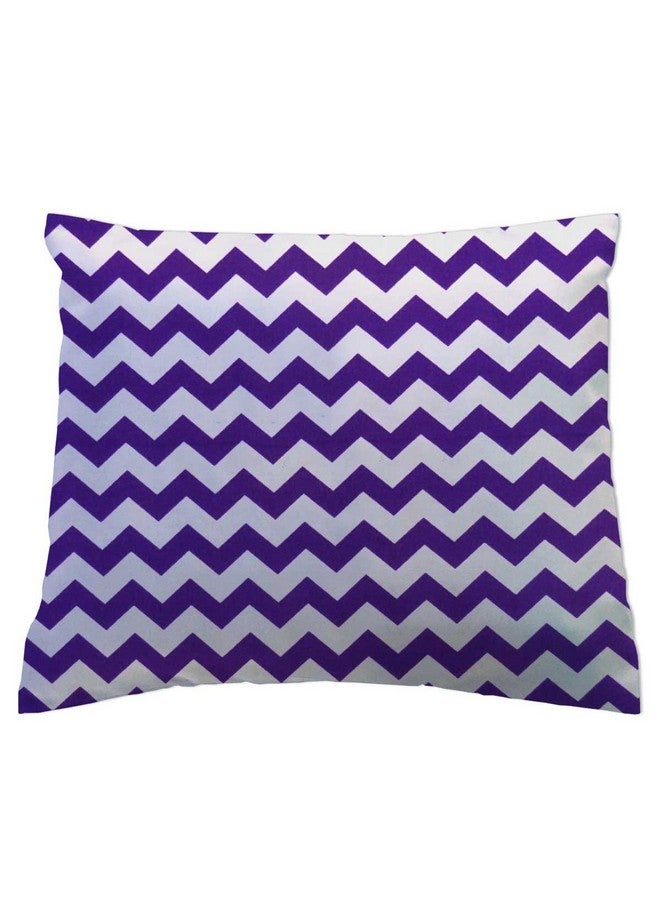 SHEETWORLD.COM SheetWorld Toddler Pillow Case, 100% Cotton Woven 13 x 17, Purple Chevron Zigzag, Made in USA - Image 1
