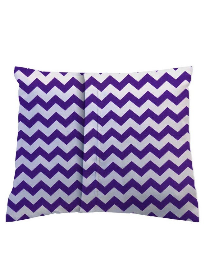 SHEETWORLD.COM SheetWorld Toddler Pillow Case, 100% Cotton Woven 13 x 17, Purple Chevron Zigzag, Made in USA - Image 2
