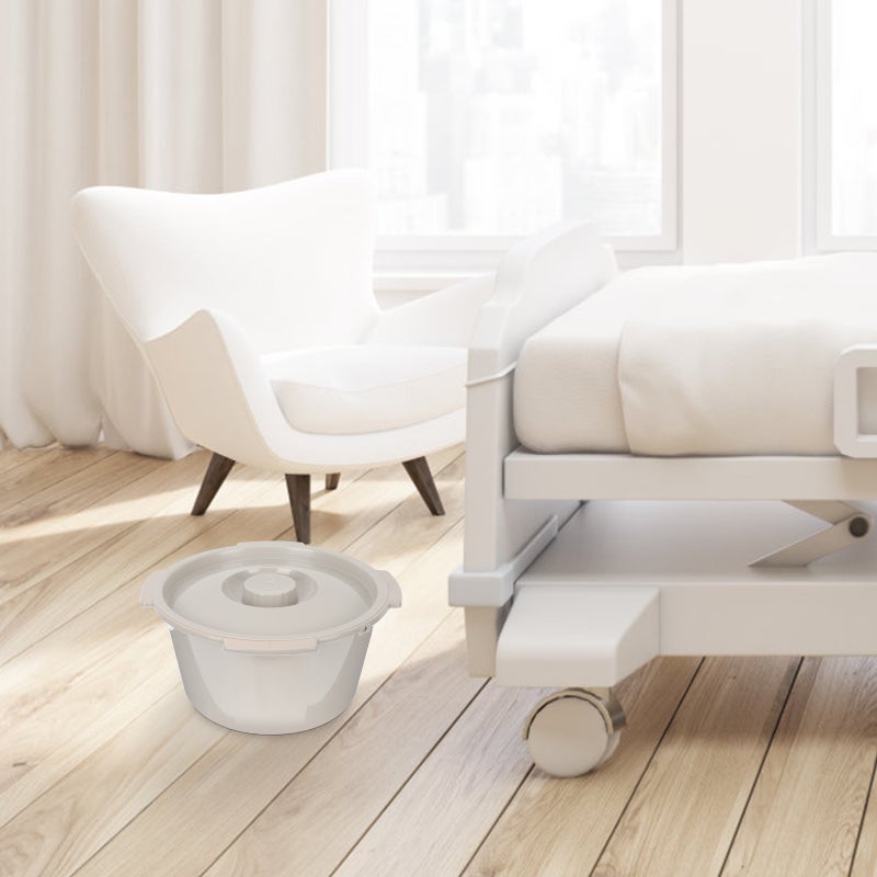 🚽 مرحاض محمول بغطاء لكبار السن والمستخدمين المقعدين مصنوع من مادة متينة - Image 5