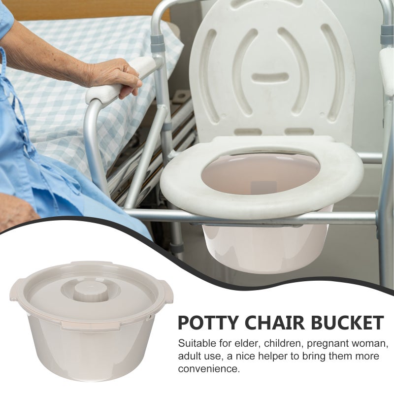 🚽 مرحاض محمول بغطاء لكبار السن والمستخدمين المقعدين مصنوع من مادة متينة - Image 3