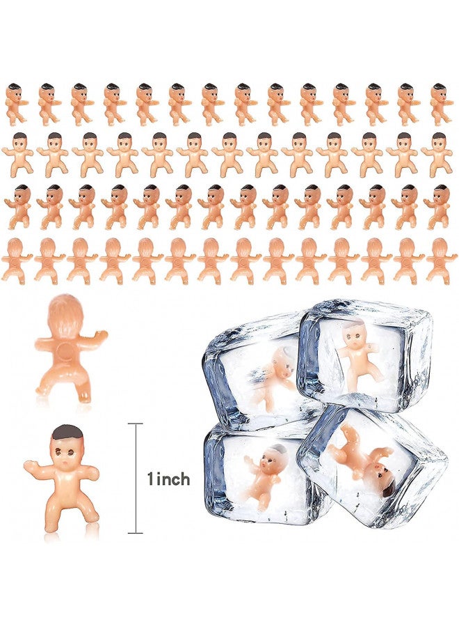 JUXINGDAZYF 180 قطعة دمى بلاستيكية صغيرة 1 بوصة لحفلات استقبال المواليد، ألعاب مكعبات الثلج، زينة الحفلات، استحمام الأطفال والحرف اليدوية - Image 3