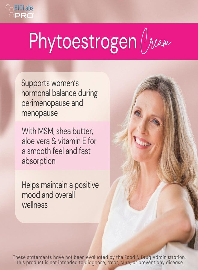 BIOLABS PRO Phytoestrogen Cream - Natural Plant Based Support, Hormone-Free Formula - Red Clover Extract, Black Cohosh & Soy Flavonoids - Two Month Supply - 3oz - Image 2