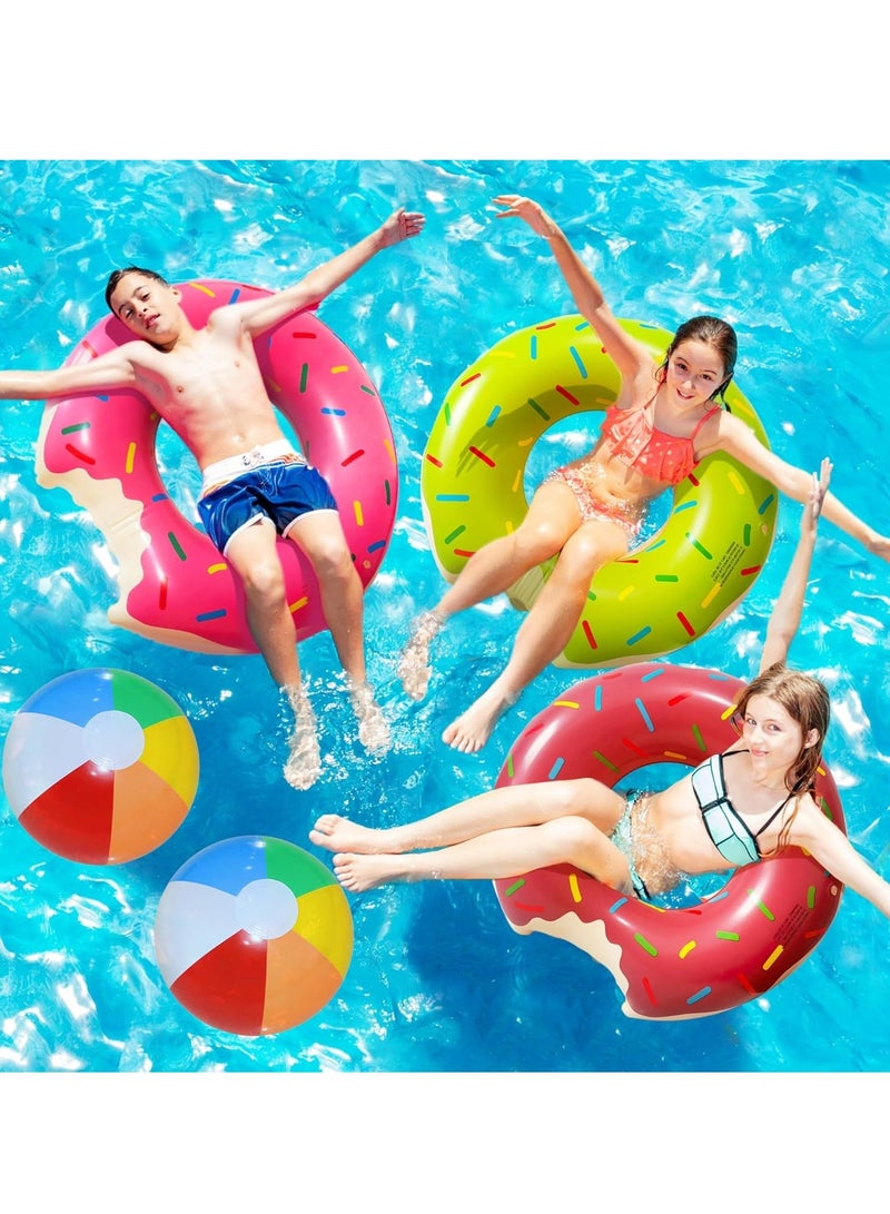 MUMS PLANET "Inflatable Donut Design Swim Ring 100cm - Fun & Safe Family Pool Float - Perfect for Summer Fun at the Beach & Swimming Pools for Adults & Kids"-- Floats - Swimming pool and beach supplies - Float - Image 5